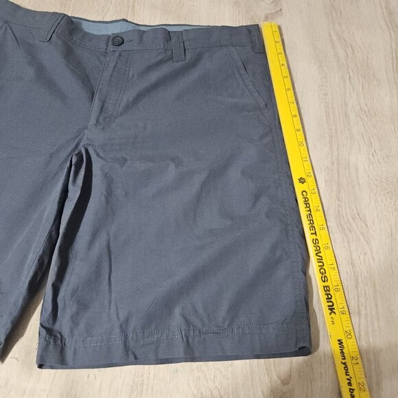 Columbia Womens Size 36W Us 10 Blue Flat Front Chino Shorts Gorpcore Hiking Golf - Picture 6 of 7